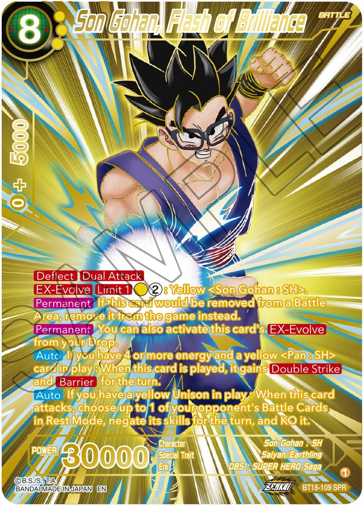 Son Gohan, Flash of Brilliance (SPR) (BT18-109) [Dawn of the Z-Legends]