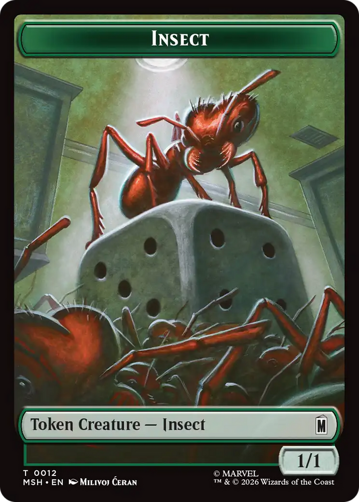 Soldier // Insect Double-Sided Token [Marvel Super Heroes Tokens]
