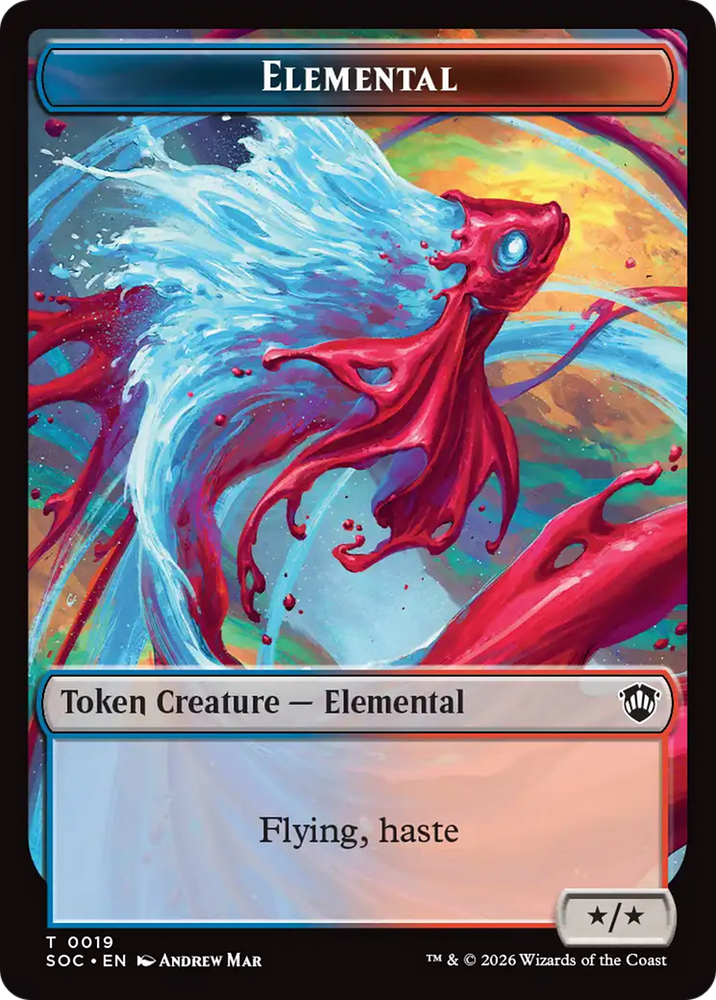 Dragon Illusion // Elemental (0019) Double-Sided Token [Secrets of Strixhaven Commander Tokens]