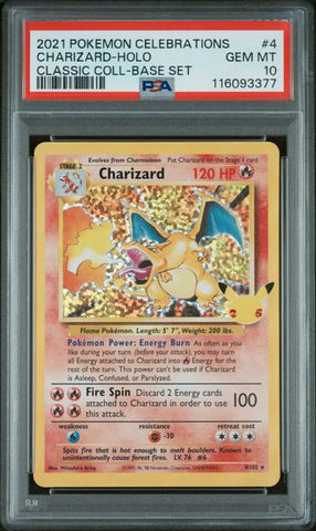 Charizard-Holo (4) - Celebrations Classic Collection - PSA 10