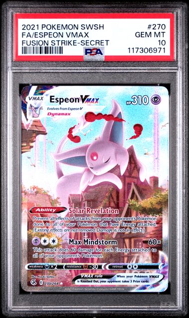 Espeon Vmax (270) - Sword & Shield Fusion Strike - PSA 10