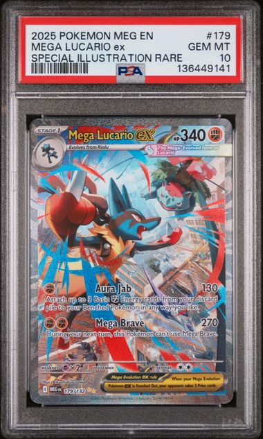 Mega Lucario Ex (179) - Mega Evolution - PSA 10