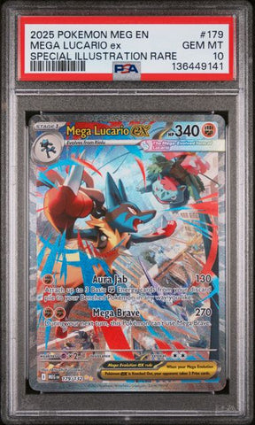 Mega Lucario Ex (179) - Mega Evolution - PSA 10