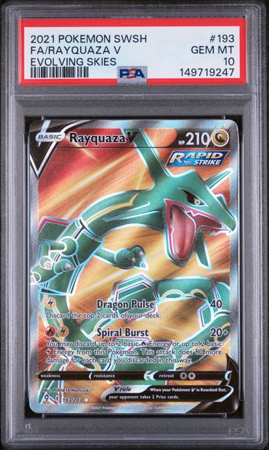 Rayquaza V (193) - Sword & Shield Evolving Skies - PSA 10
