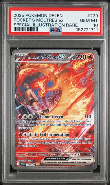 Rocket'S Moltres Ex (229) - Destined Rivals - PSA 10