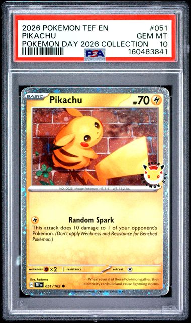Pikachu (51) - Temporal Forces - PSA 10
