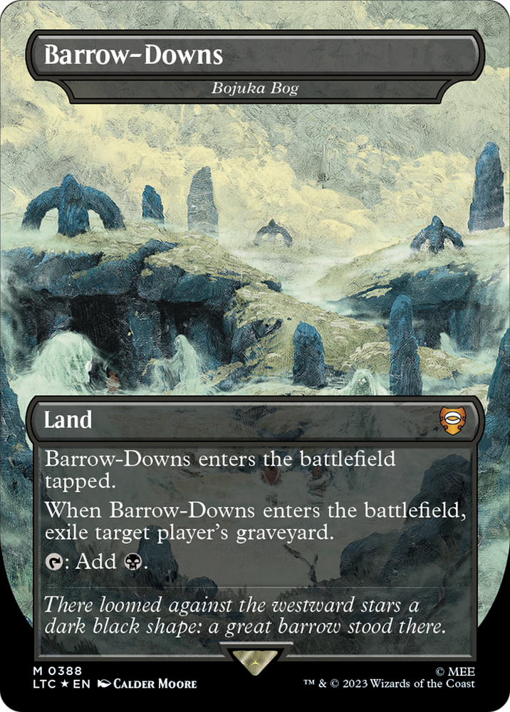 Barrow-Downs - Bojuka Bog (Borderless) (Surge Foil Realms and Relics) [The Lord of the Rings: Tales of Middle-Earth Commander]