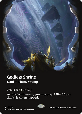 Godless Shrine (Borderless) (Galaxy Foil) [Edge of Eternities]