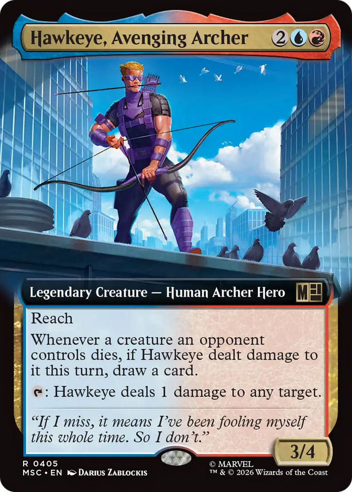 Hawkeye, Avenging Archer (Extended Art) [Marvel Super Heroes Commander]