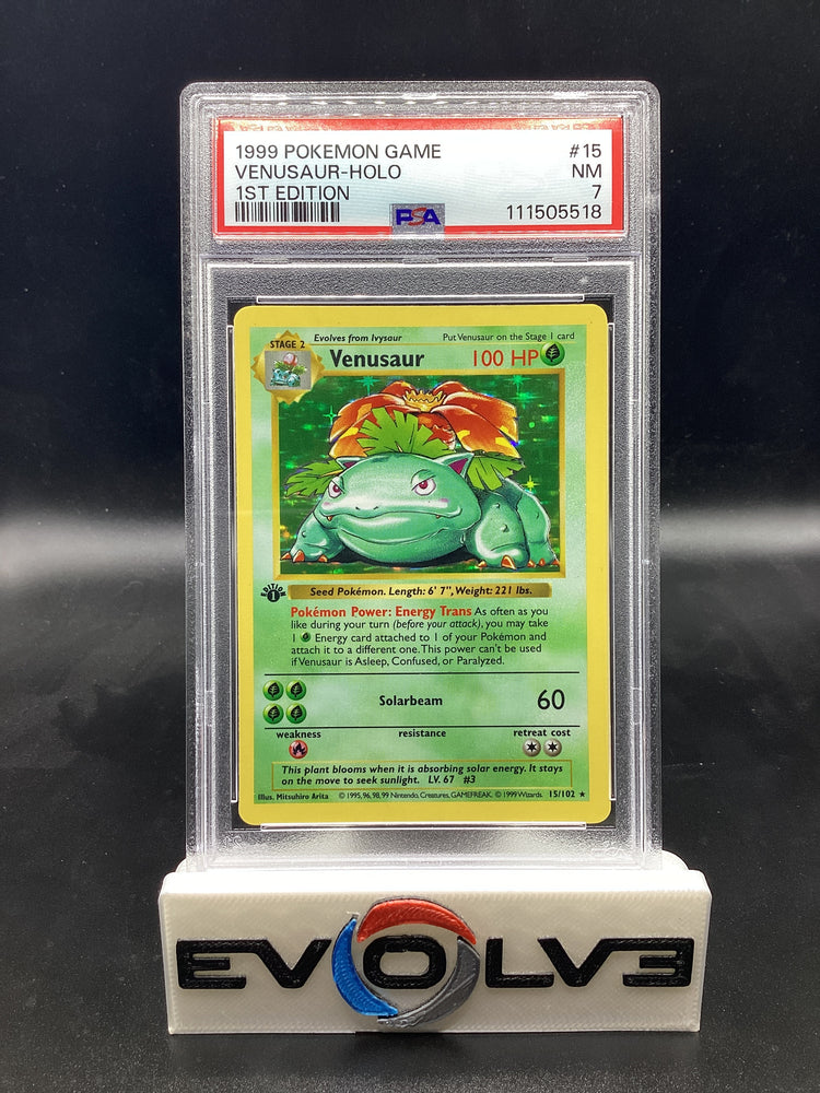 Venusaur - 1st Edition Shadowless (15/102) [Pokemon: Base Set Shadowless 1st Edition] PSA 7