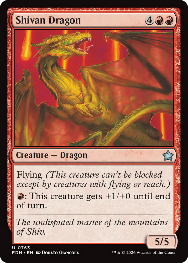Shivan Dragon (0763) [Foundations]