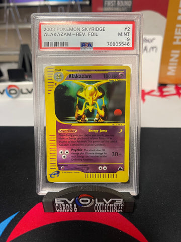 Alakazam Reverse Foil (002/144) [Pokemon: Skyridge] PSA 9