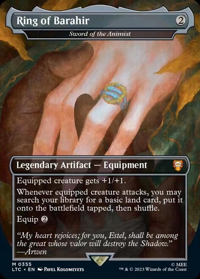 Ring of Barahir - Sword of the Animist (Borderless) [The Lord of the Rings: Tales of Middle-Earth Commander]