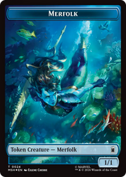 Council of Reeds (024) // Merfolk (024) Double-Sided Token (Surge Foil) [Marvel Super Heroes Commander Tokens]