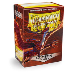 Dragon Shield: Standard 100ct Sleeves (Matte) - Crimson