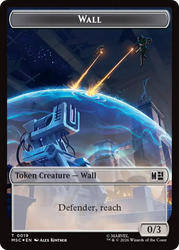 Copy (017) // Wall (019) Double-Sided Token (Surge Foil) [Marvel Super Heroes Commander Tokens]