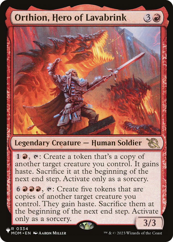 Orthion, Hero of Lavabrink [The List]