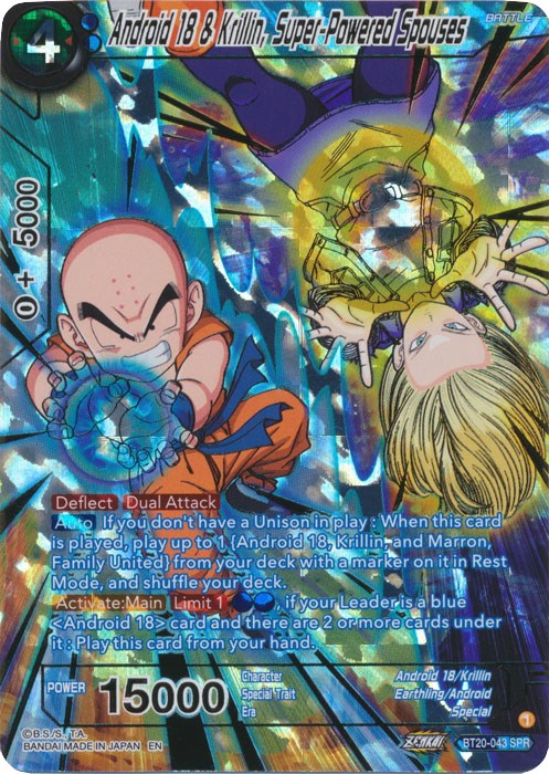 Android 18 & Krillin, Super-Powered Spouses (SPR) (BT20-043) [Power Absorbed]