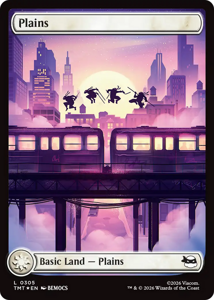 Plains (0305) (Surge Foil) [Teenage Mutant Ninja Turtles]