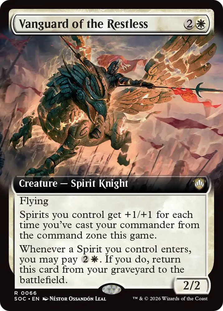 Vanguard of the Restless (Extended Art) [Secrets of Strixhaven Commander]
