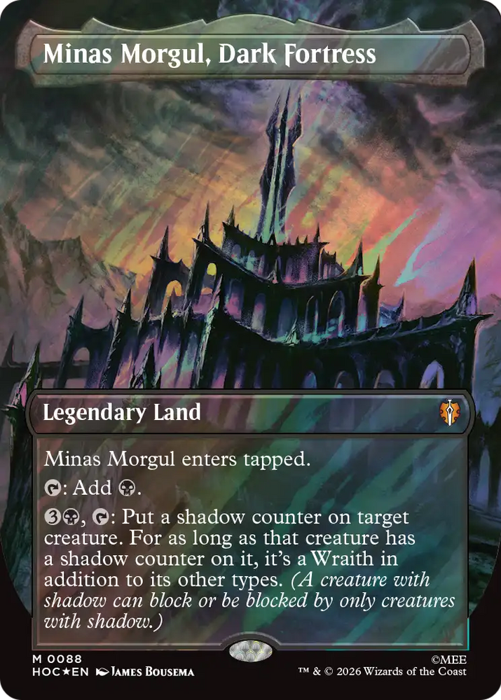 Minas Morgul, Dark Fortress (Borderless) (Surge Foil) [The Hobbit: Eternal-Legal]