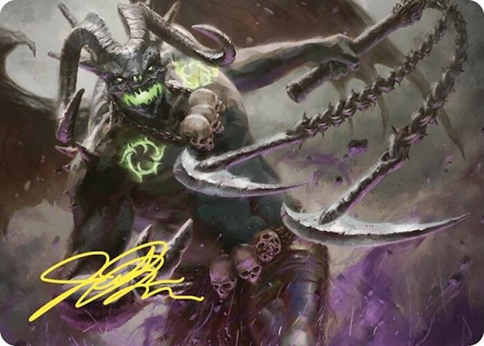 Archfiend of Despair Art Card (Gold-Stamped Signature) [Commander Masters Art Series]