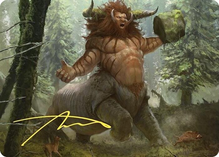 Stonehoof Chieftain Art Card (Gold-Stamped Signature) [Commander Masters Art Series]