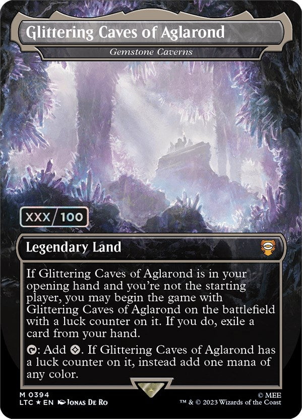 Glittering Caves of Aglarond - Gemstone Caverns (Borderless) (Serialized) [The Lord of the Rings: Tales of Middle-Earth Commander]