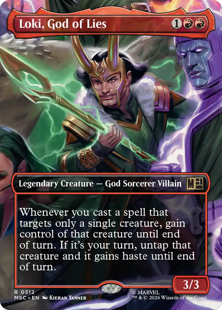Loki, God of Lies (Borderless) [Marvel Super Heroes Commander]