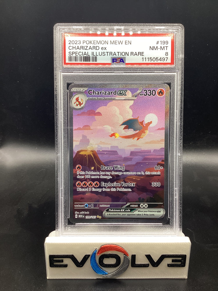 Charizard ex (199/165) [Pokemon Scarlet & Violet: 151] PSA 8