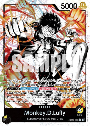 Monkey.D.Luffy (ST13-003) (Parallel) [Ultra Deck: The Three Brothers]