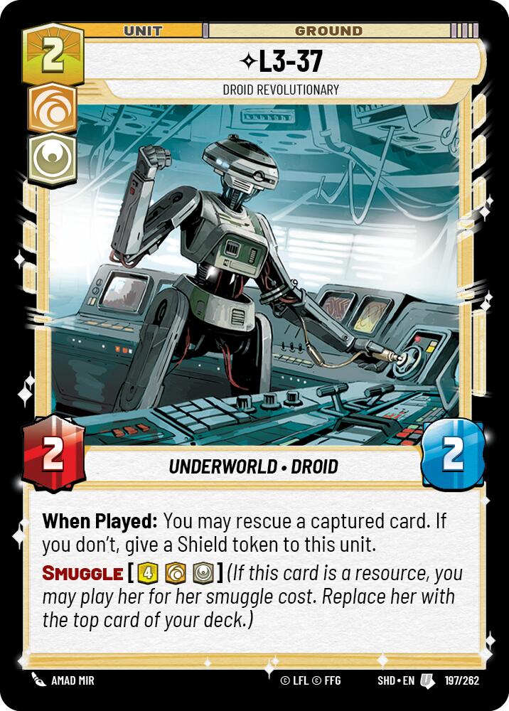 L3-37 - Droid Revolutionary (197/262) (197/262) [Shadows of the Galaxy]