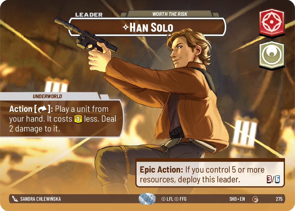Han Solo - Worth the Risk (275) (Showcase) (275) [Shadows of the Galaxy]
