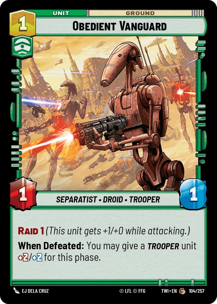 Obedient Vanguard (104/257) (104/257) [Twilight of the Republic]