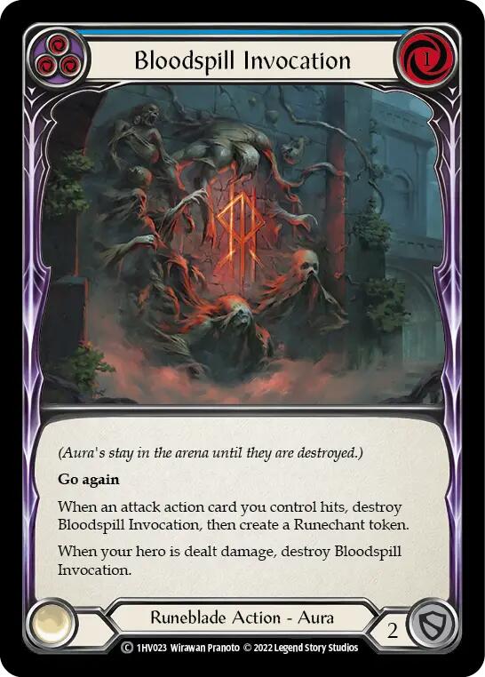 Bloodspill Invocation (Blue) [1HV023] (Historic Pack 1 Blitz Deck Viserai)