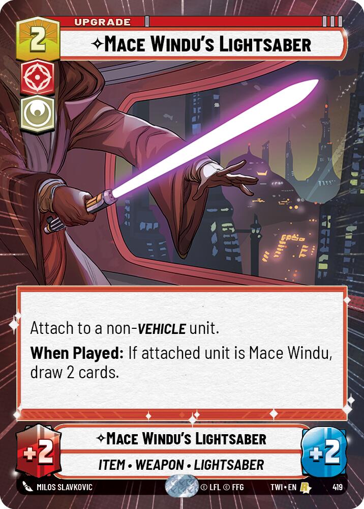 Mace Windu's Lightsaber (419) (Hyperspace) (419) [Twilight of the Republic]