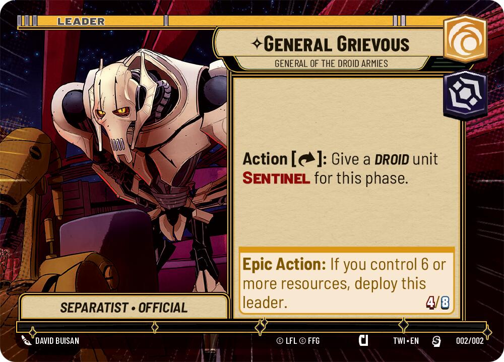General Grievous - General of the Droid Armies (002/002) (Hyperspace) (Prerelease Promos) (002/002) [Twilight of the Republic Promos]