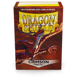 Dragon Shield: Standard 100ct Sleeves (Matte) - Crimson