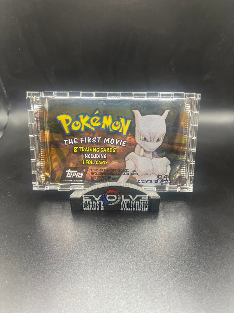 Pokemon Topps Booster Pack 1999 First Movie Sealed Vintage Black Label Mewtwo Art