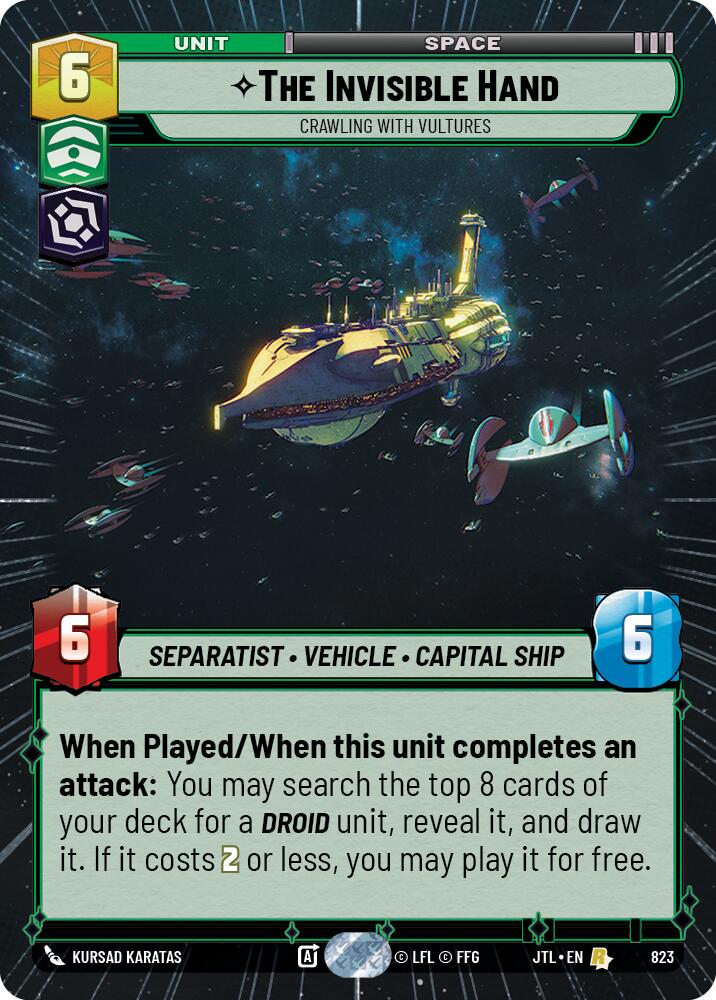 The Invisible Hand - Crawling With Vultures (823) (Hyperspace Foil) (823) [Jump to Lightspeed]