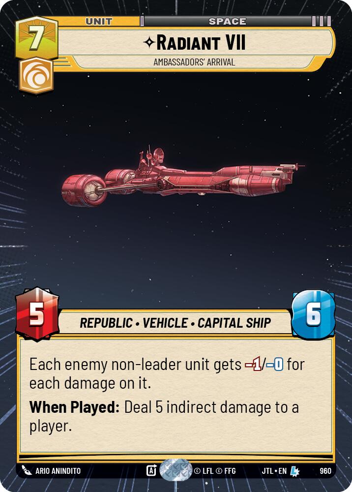 Radiant VII - Ambassadors' Arrival (960) (Hyperspace Foil) (960) [Jump to Lightspeed]