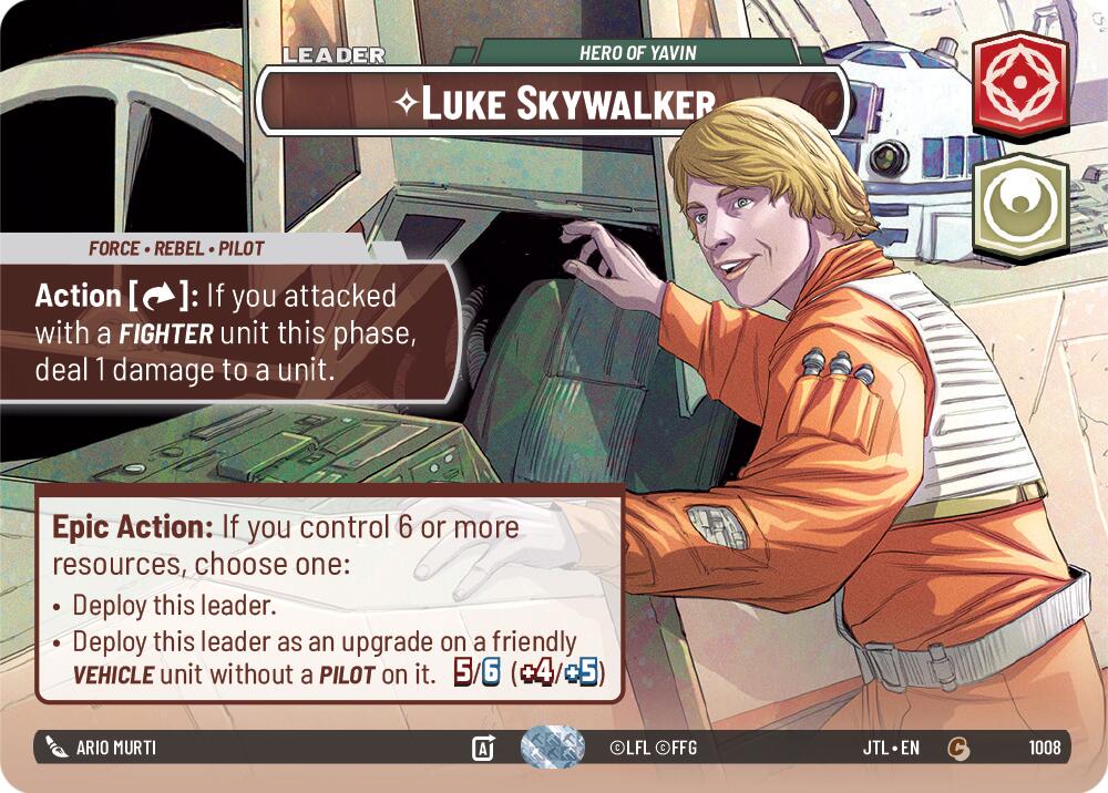Luke Skywalker - Hero of Yavin (1008) (Showcase) (1008) [Jump to Lightspeed]