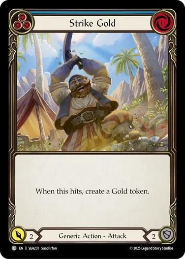 Strike Gold (Blue) [SEA231] (High Seas)  Rainbow Foil
