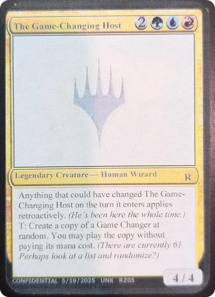 The Game-Changing Host [Unknown Event]