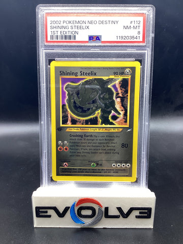 Shining Steelix - 1st Edition (112/105) [Pokemon: Neo Destiny 1st Edition] PSA 8