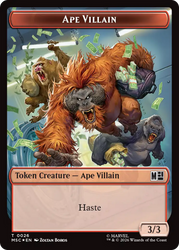 Copy (017) // Ape Villain (026) Double-Sided Token (Surge Foil) [Marvel Super Heroes Commander Tokens]