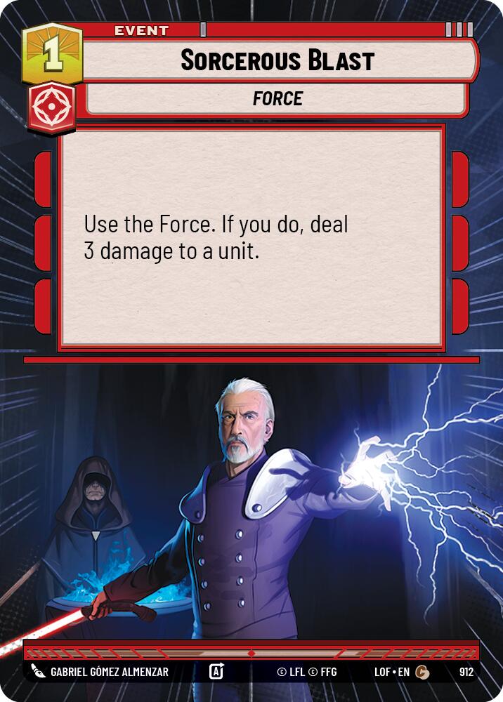 Sorcerous Blast (912) (Hyperspace Foil) (912) [Legends of the Force]