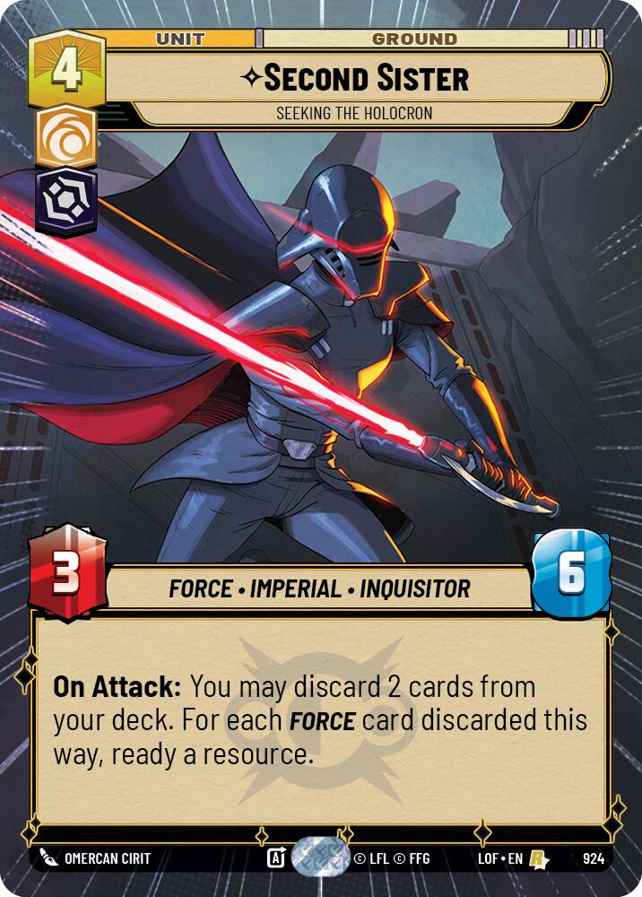 Second Sister - Seeking the Holocron (924) (Hyperspace Foil) (924) [Legends of the Force]