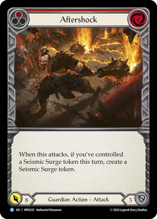 Aftershock (Red) [MPG035] (Mastery Pack Guardian)  Rainbow Foil