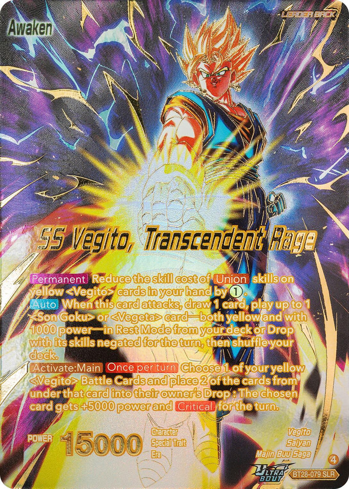 Vegito // SS Vegito, Transcendent Rage (SLR) (BT28-079) [Prismatic Clash]